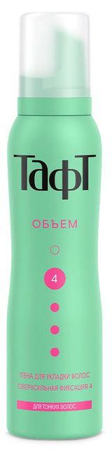 Изображение товара Пена для укладки волос «Тафт» Сила объёма сверхсильная фиксация 4, 150 мл