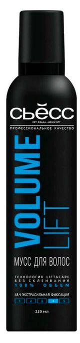 Изображение товара Мусс для волос «Сьёсс» Volume Lift Объем экстрасильная фиксация, 250 мл