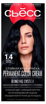 Изображение товара Краска стойкая для волос «Сьёсс» 1-4 иссиня-черный, 115 мл