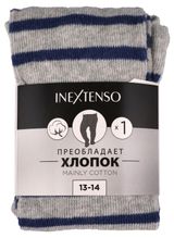 Изображение товара Колготки для девочки InExtenso серые в полоску, р 8/10-13/14