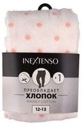 Изображение товара Колготки детские для девочки InExtenso белые в горошек р. 50/62-86/98, 1 пара