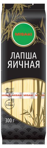 Изображение товара Макаронные изделия Misaki Лапша яичная Китай, 300 г