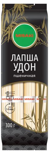 Изображение товара Макаронные изделия Misaki Лапша удон пшеничная Китай, 300 г
