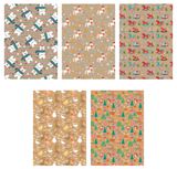 Изображение товара Бумага упаковочная для подарков АШАН Красная птица С Новым годом! 70х100 см, 1 шт в ассортименте