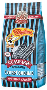 Изображение товара Семечки «Мартин» полосатые супер соленые, 350 г