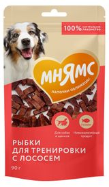Изображение товара Лакомство для собак «Мнямс» Рыбки для тренировки с лососем, 90 г
