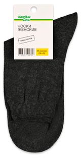 Изображение товара Носки женские «Каждый день» темно-серые, р. 25