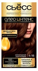 Изображение товара Крем-краска стойкая для волос «Сьёсс» 4-18 Шоколадный каштановый, 115 мл