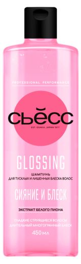 Изображение товара Шампунь для волос «Сьёсс» Glossing Shine-Seal с эффектом ламинирования, 450 мл
