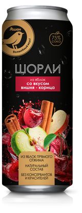 Изображение товара Напиток газированный АШАН Золотая птица Шорли со вкусом вишни и корицы, 450 мл