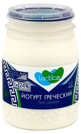 Изображение товара Йогурт греческий густой Lactica натуральный без сахара 4% БЗМЖ, 190 г