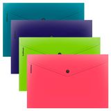 Изображение товара Папка-конверт ErichKrause Matt-touch Reef на кнопке пластиковая A4 непрозрачная, 1 шт в ассортименте
