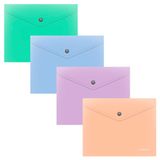 Изображение товара Папка-конверт ErichKrause Matt Pastel Bloom на кнопке пластиковая A5+ непрозрачная, 1 шт в ассортименте