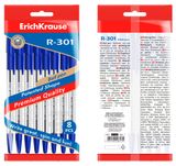 Изображение товара Набор ручек шариковых ErichKrause R-301 Stick&Grip Classic 1.0 синий, 8 шт