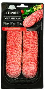 Изображение товара Колбаса сырокопченая полусухая «Ближние горки» Миланская нарезка, 90 г