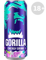 Изображение товара Напиток энергетический Gorilla Berry Blast с черникой и черной смородиной, 450 мл