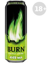Изображение товара Напиток энергетический Burn Яблоко-Киви, 449 мл