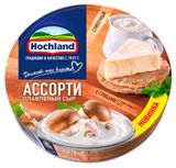 Изображение товара Сыр плавленый ассорти с грибами Hochland треугольники 50% БЗМЖ, 140 г