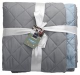 Изображение товара Покрывало Actuel двустороннее микрофибра серо-голубое, 150х215 см