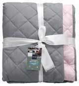 Изображение товара Покрывало Actuel двустороннее микрофибра серо-розовое, 215х240 см