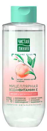 Изображение товара Мицеллярная вода для снятия макияжа с глаз и лица «Чистая Линия» с витамином Е, 400 мл