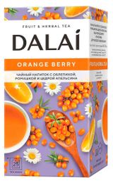Изображение товара Чайный напиток Dalai Orange Berry с облепихой ромашкой и цедрой апельсина Беларусь, 25 пакетиков