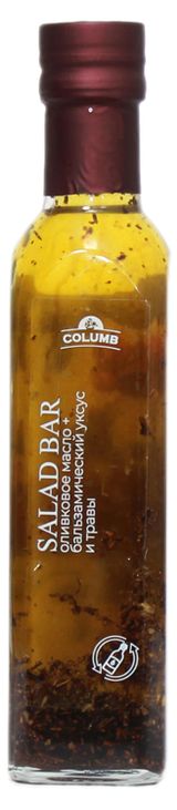 Изображение товара Масло оливковое COLUMB Salad Bar из выжимок рафинированное с бальзамическим уксусом и травами, 250 мл
