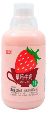 Изображение товара Напиток молочный Woerwang со вкусом клубники Китай, 500 мл
