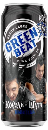 Изображение товара Пивной напиток Green Beat Black 4,7%, 0,45 л