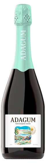 Изображение товара Игристое вино «Адагум» белое полусладкое Россия, 0,75 л