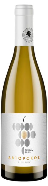 Изображение товара Вино «Авторское» Рислинг белое сухое Россия, 0,75 л