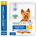 Изображение товара Сухой корм для собак PERFECT FIT мелких и миниатюрных пород курица, 1,2 кг