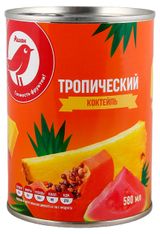 Изображение товара Тропический коктейль АШАН Красная птица ломтики Таиланд, 580 мл