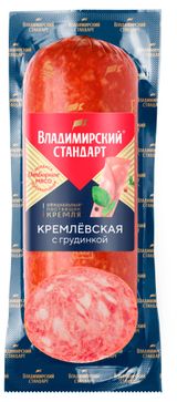 Изображение товара Колбаса полукопченая «Владимирский стандарт» Кремлевская с грудинкой, 350 г