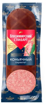 Изображение товара Сервелат варено-копченый «Владимирский стандарт» Сервелат Коньячный, 350 г
