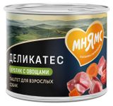 Изображение товара Корм влажный для собак всех пород «Мнямс» Деликатес Паштет из кролика с овощами Касуэла по-мадридски, 200 г