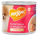 Изображение товара Корм влажный для щенков «Мнямс» На каждый день Паштет из телятины и индейки, 200 г