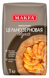 Изображение товара Мука Makfa пшеничная цельнозерновая, 1 кг