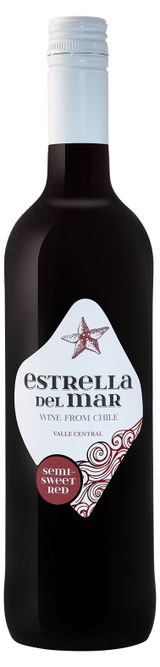 Изображение товара Вино Estrella del Mar красное полусладкое Испания, 0,75 л
