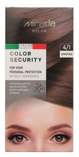 Изображение товара Краска стойкая для волос Mirada Milan Color security 4/1 Шоколад, 112 мл