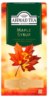 Изображение товара Чай зеленый Ahmad Tea Maple Syrup с кленовым сиропом, 25х2 г