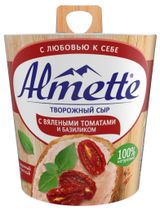 Изображение товара Сыр творожный Almette с вялеными томатами и базиликом 60% БЗМЖ, 150 г