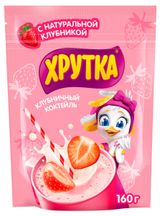 Изображение товара Какао-напиток «ХРУТКА» Клубничный коктейль быстрорастворимый, 160 г