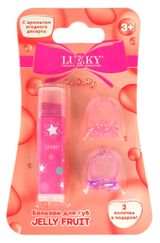 Изображение товара Бальзам для губ Lukky Jelly Fruit Ягодный десерт с 2 колечками, 3,4 г