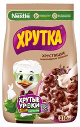 Изображение товара Готовый завтрак «ХРУТКА» Мультизлаковые шоколадные колечки обогащенные кальцием, 210 г