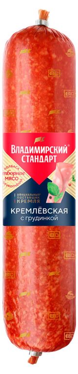 Изображение товара Колбаса полукопченая «Владимирский стандарт» Кремлевская с грудинкой, ~ 1 кг