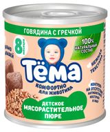 Изображение товара Пюре «Тема» с говядиной и гречкой с 8 мес., 90 г