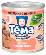 Изображение товара Пюре мясное «Тема» с говядиной и печенью с 8 мес., 90 г
