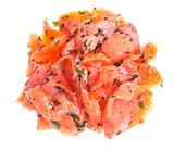 Изображение товара Закуска из маринованной кеты «Рыбный цех» с зеленью, ~ 200 г