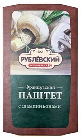 Изображение товара Паштет «Рублёвский» Французский из свиной печени с шампиньонами, 175 г